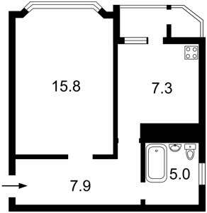 Квартира I-35372, Алматинська (Алма-Атинська), 39з, Київ - Фото 3