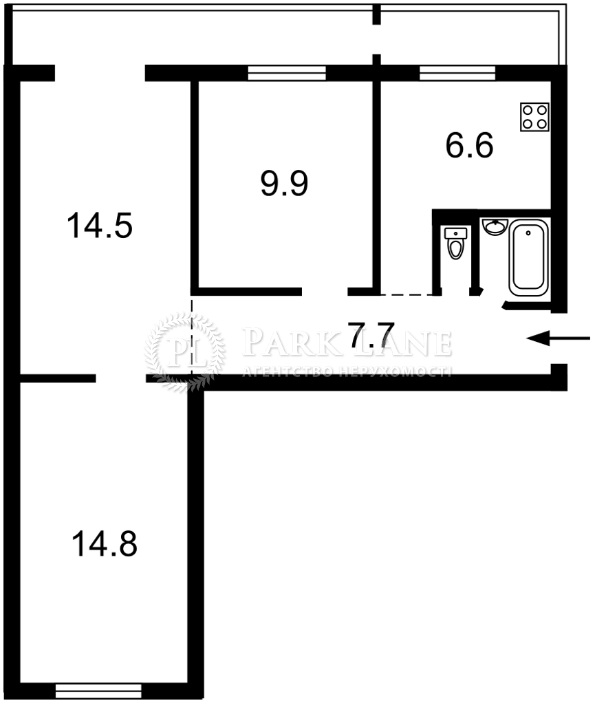 Продажа Трехкомнатная квартира ул. Мартоса Бориса (Плеханова) 4а Киев  I-36354 | 100realty.ua