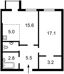 Квартира B-106609, Лобановского, 30б, Чайки - Фото 2