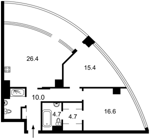 Квартира R-68889, Иоанна Павла II (Лумумбы Патриса), 12 корпус 3, Киев - Фото 2