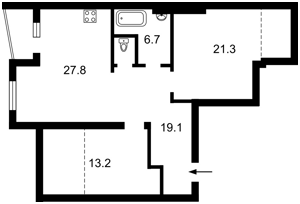 Квартира J-35966, Школьный пер., 2б, Софиевская Борщаговка - Фото 6