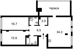 Квартира J-35967, Родини Кістяківських, 2а, Київ - Фото 3