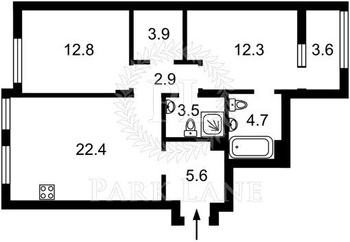 Квартира, J-34449, 2-9